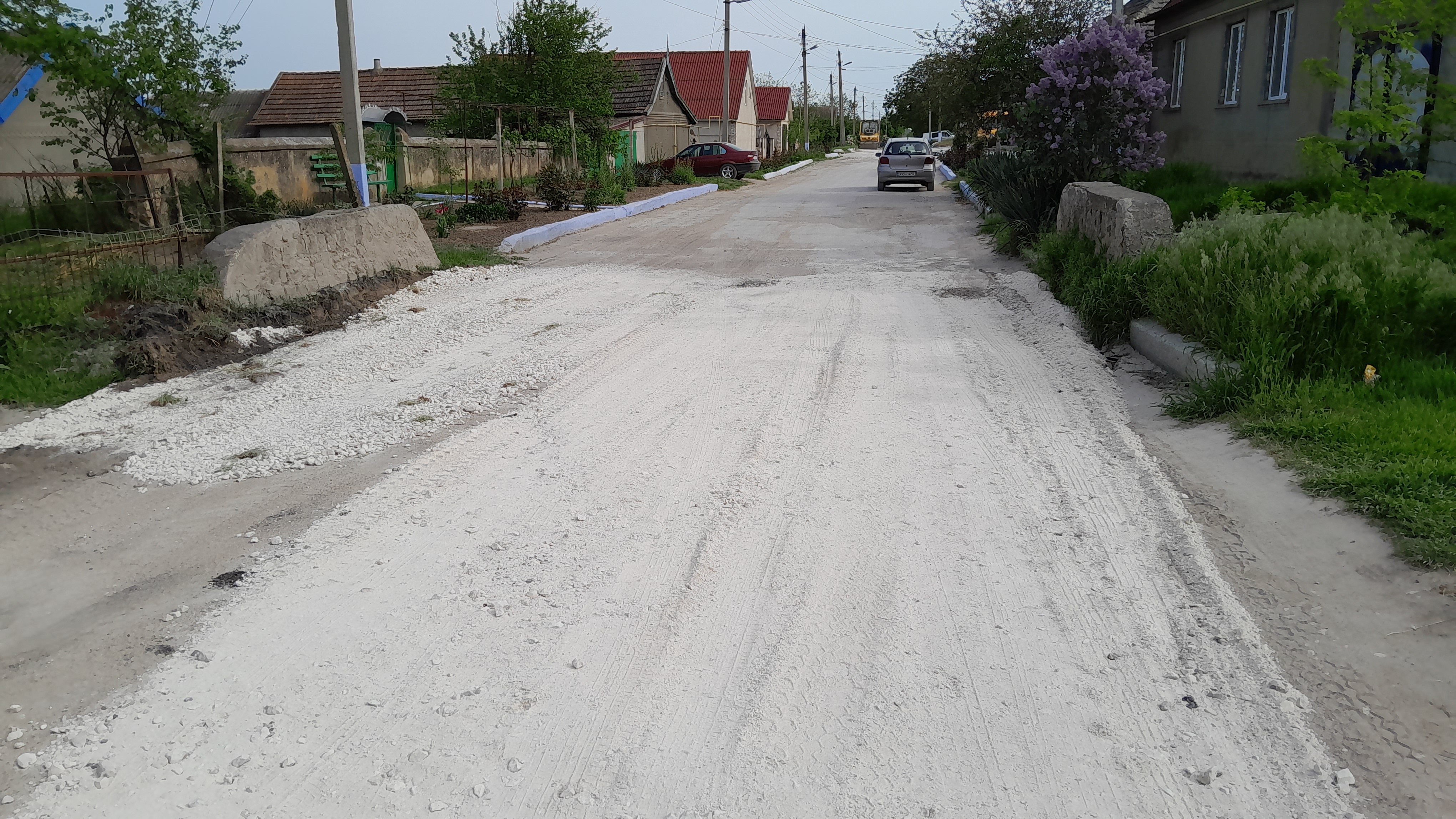 Работы по благоустройству дороги ул. Ленина.